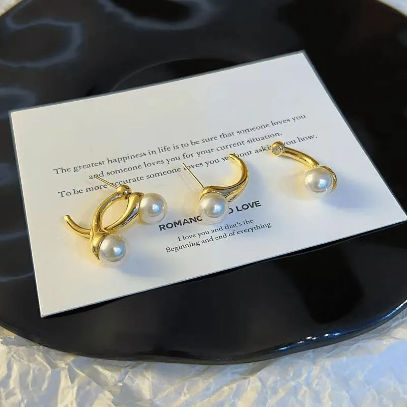 14K Gold-plated Elegant Personalized Design Bead Earrings