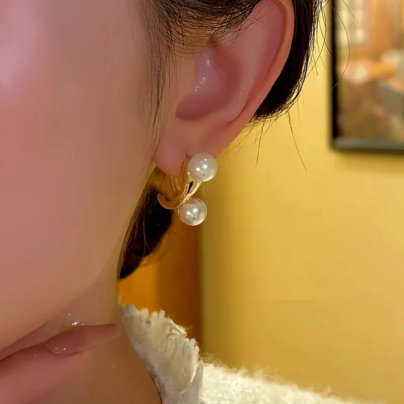 14K Gold-plated Elegant Personalized Design Bead Earrings