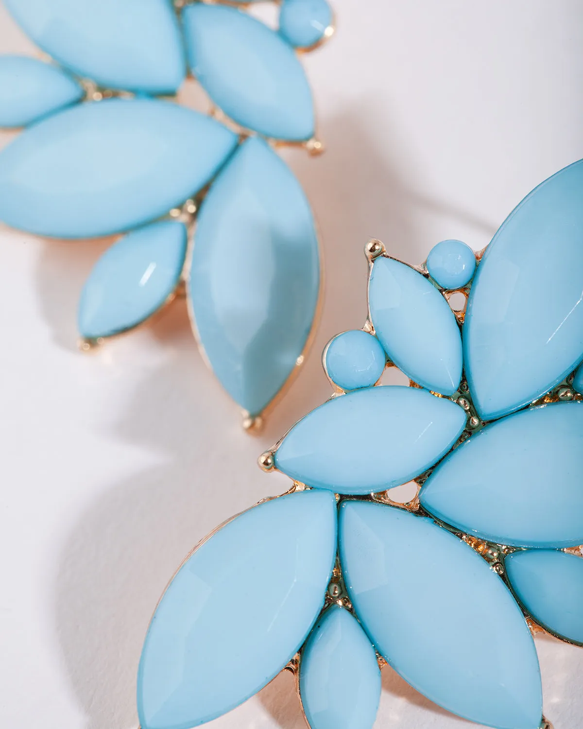 Blue Navette Stud Earring