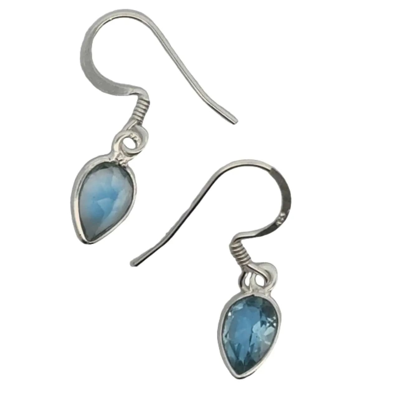 Blue Topaz Teardrop Earrings