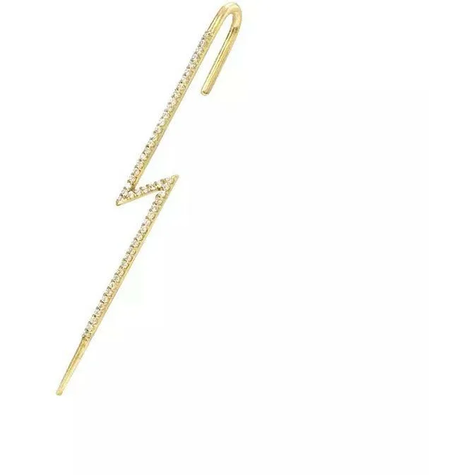 Bolt-ly Bling Ear Climber Earrings - Gold or Silver