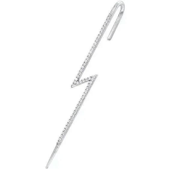 Bolt-ly Bling Ear Climber Earrings - Gold or Silver