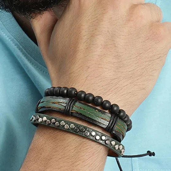 BRAIDED MULTI-LAYER BRACELET SET