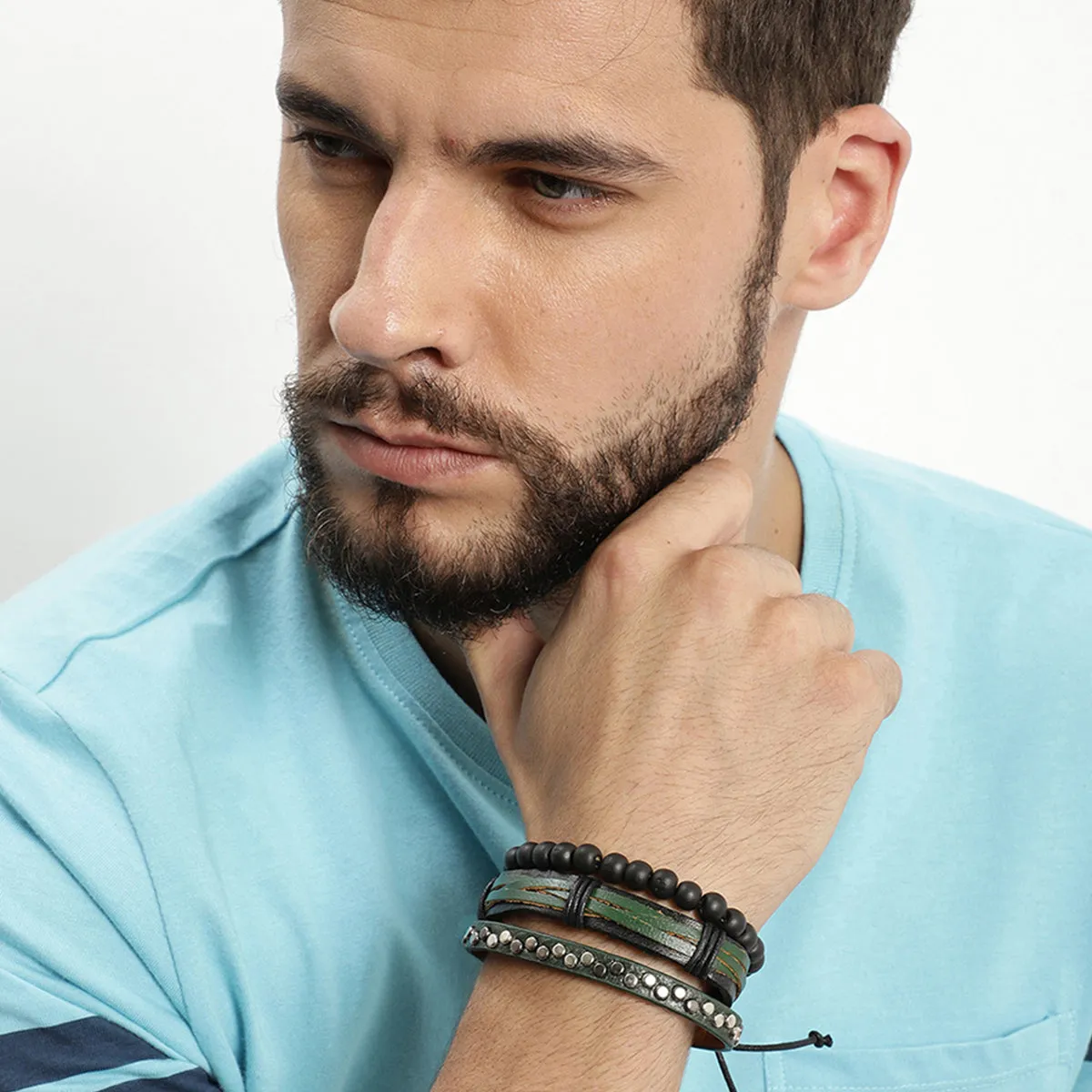 BRAIDED MULTI-LAYER BRACELET SET