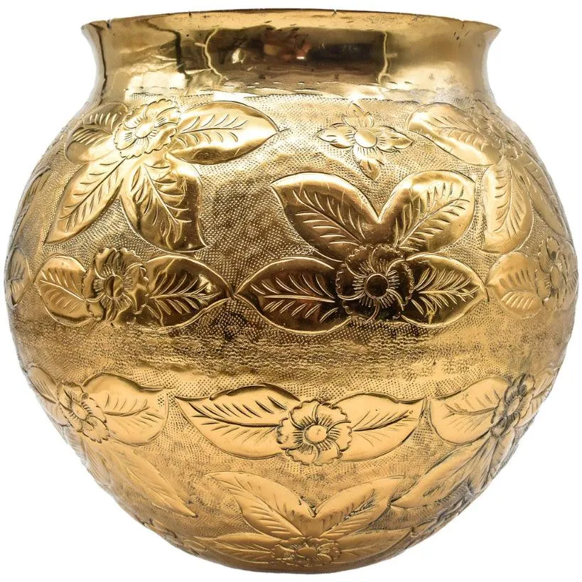 Brass Decor Bowl – Gold, Shiny Pattern, Luxury Gift & Decoration