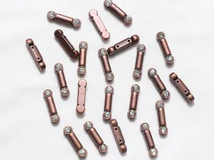 Bronze Designer Plastic Beads - 22x6 mm