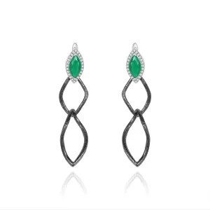 Buckle Silver Drop Earrings for Women