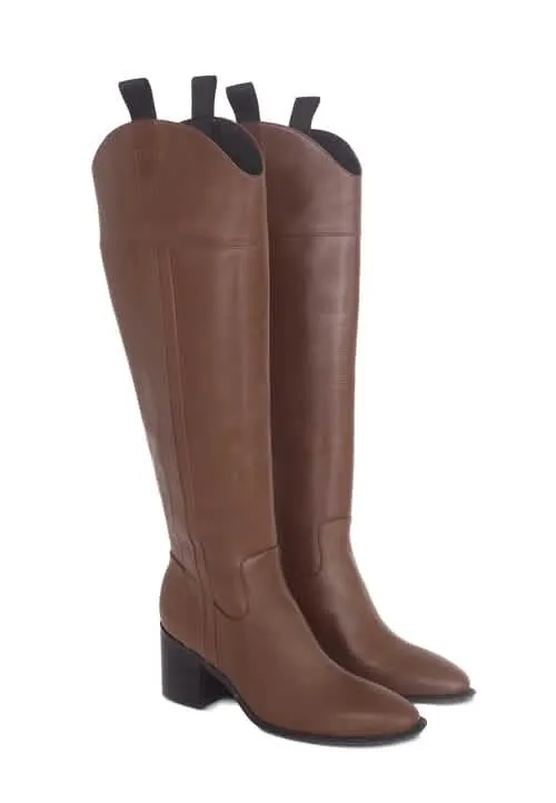 Canna Elegant Leather Knee-High Boots