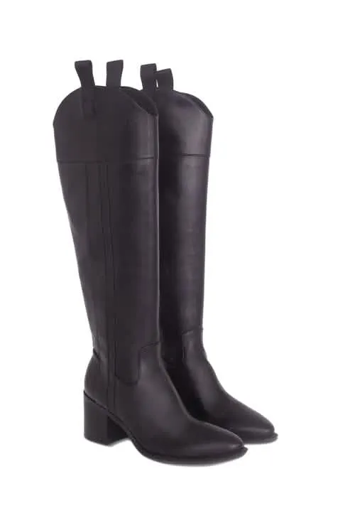 Canna Elegant Leather Knee-High Boots