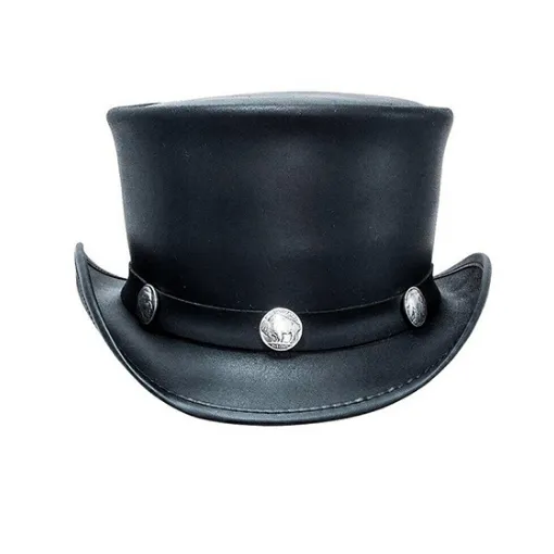 Coin Toppers Leather Top Hat
