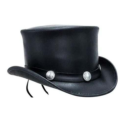 Coin Toppers Leather Top Hat