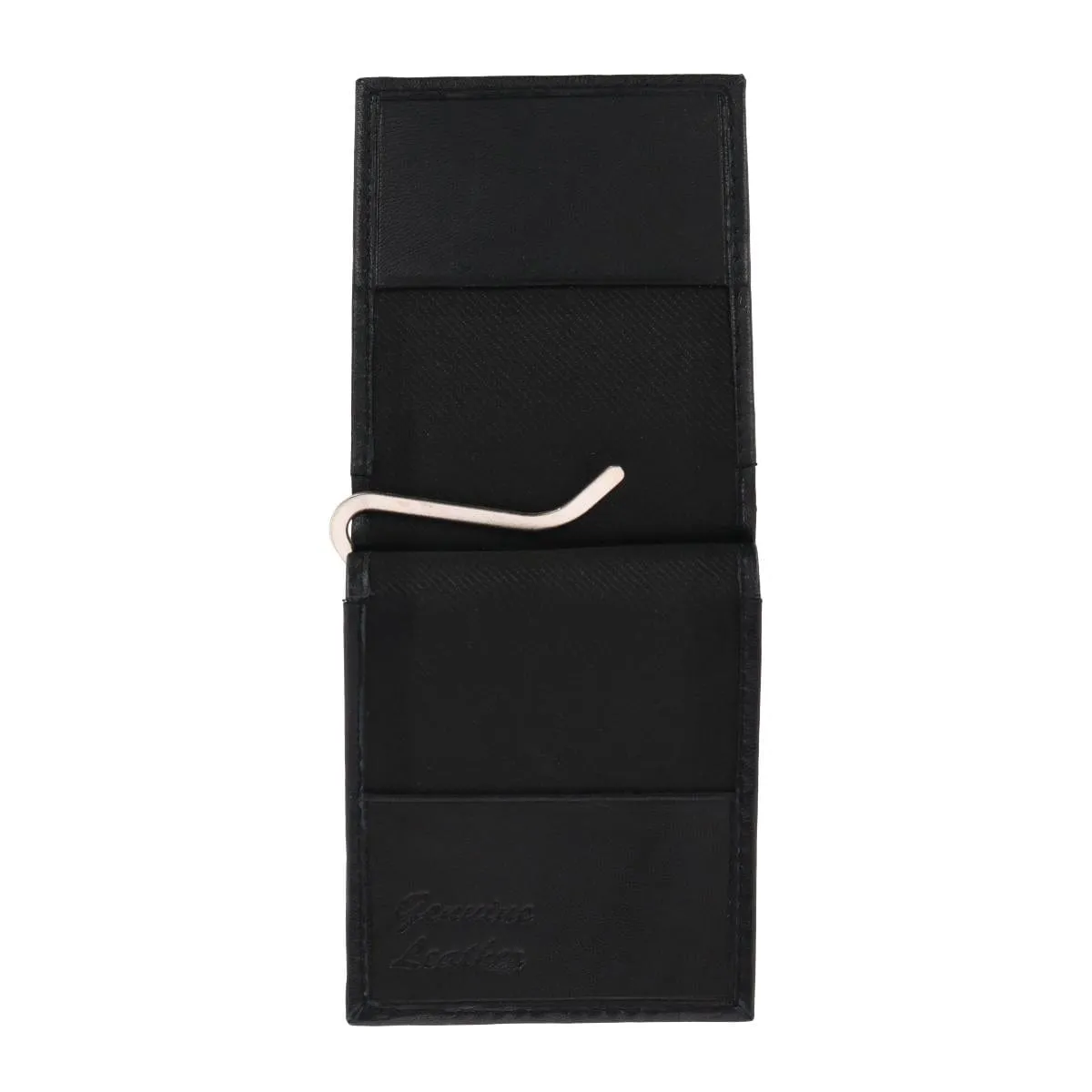 CTM® Men's Lambskin Leather Money Clip and Wallet