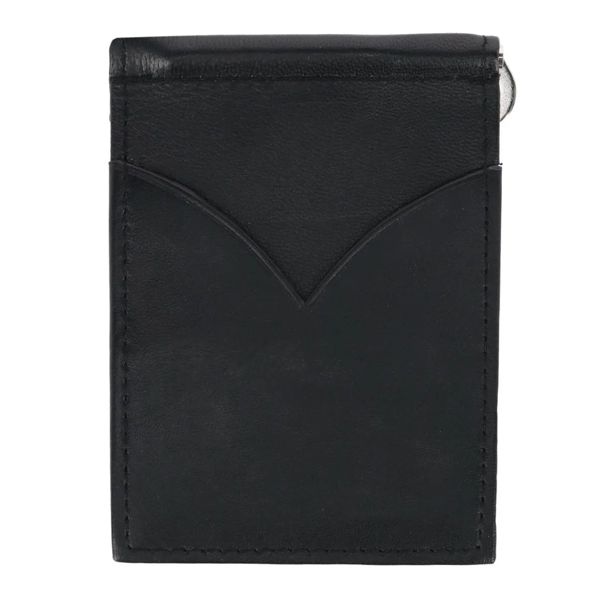 CTM® Men's Lambskin Leather Money Clip and Wallet