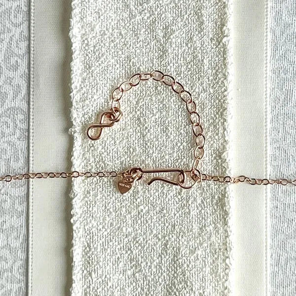 Dainty Pearl Bar Necklace, 14Kt Rose-gold Chain, 16 inches