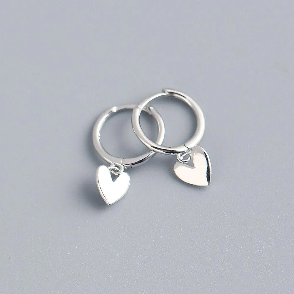 Electroplated Heart  Shaped Earrings