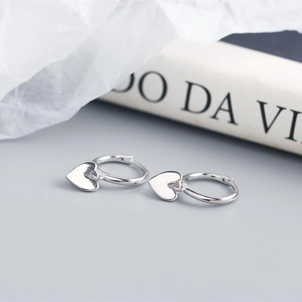 Electroplated Heart  Shaped Earrings