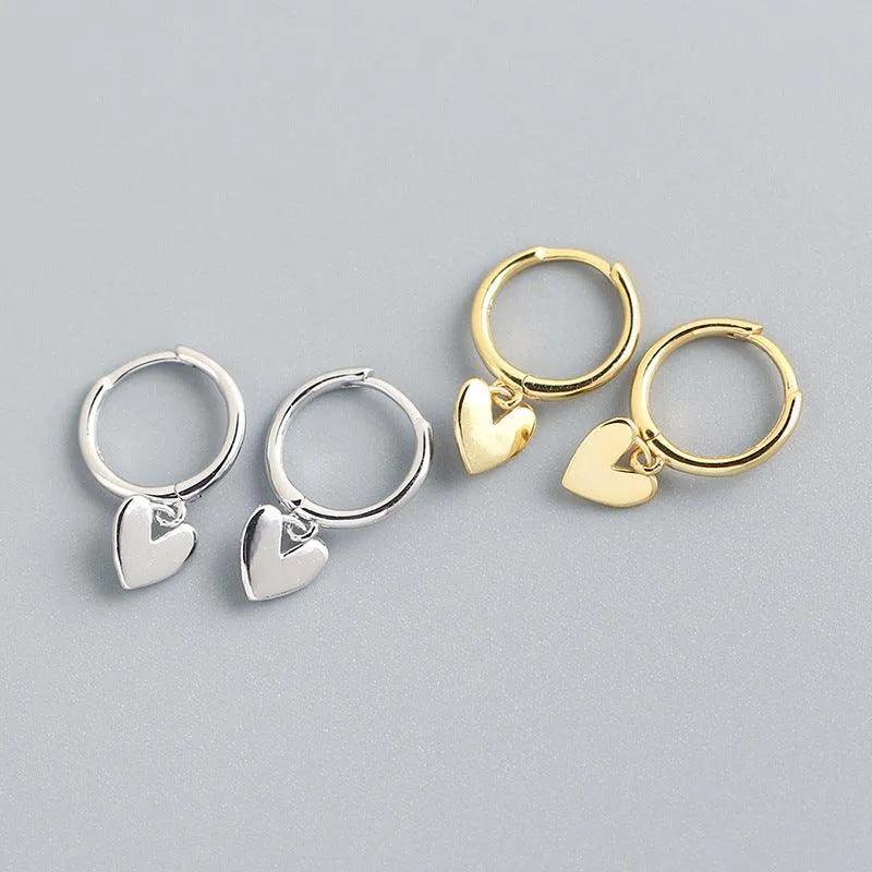 Electroplated Heart  Shaped Earrings
