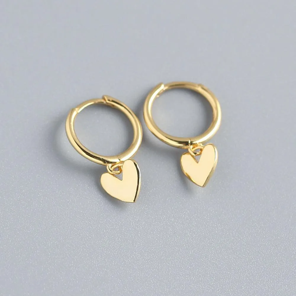 Electroplated Heart  Shaped Earrings