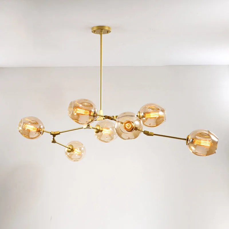 Elegant Glass Molecular Pendant Chandelier for Living Room Decor