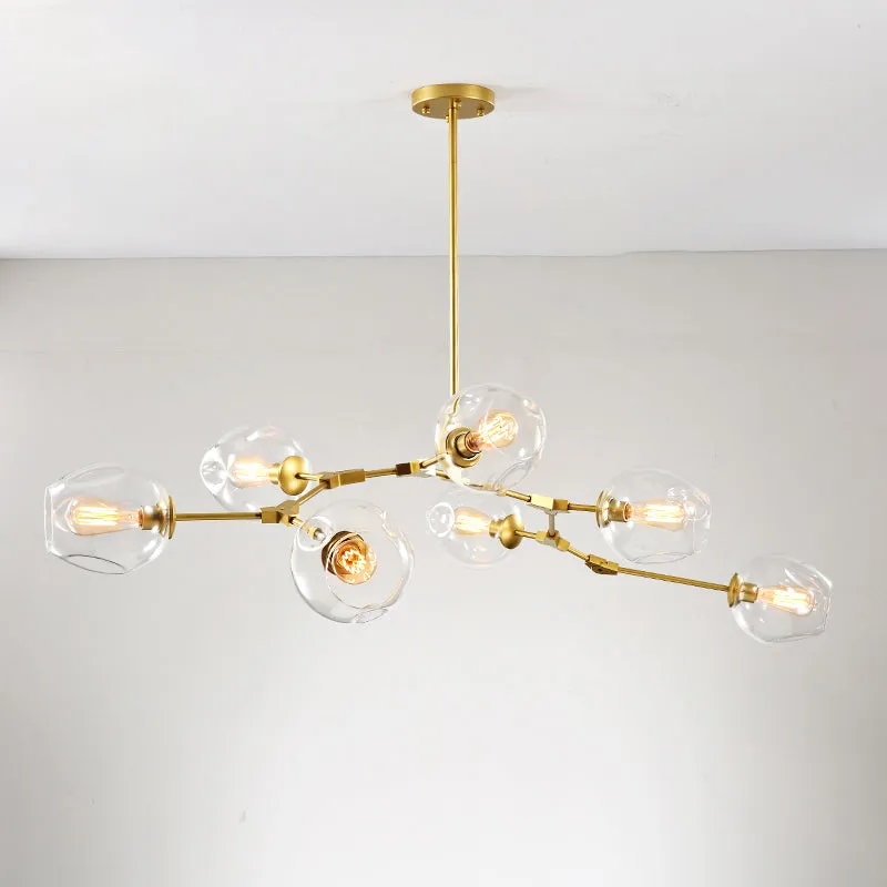 Elegant Glass Molecular Pendant Chandelier for Living Room Decor