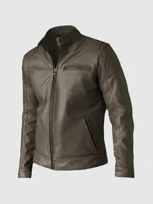Elegant Unique Brown Leather Jacket