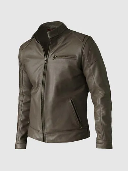 Elegant Unique Brown Leather Jacket