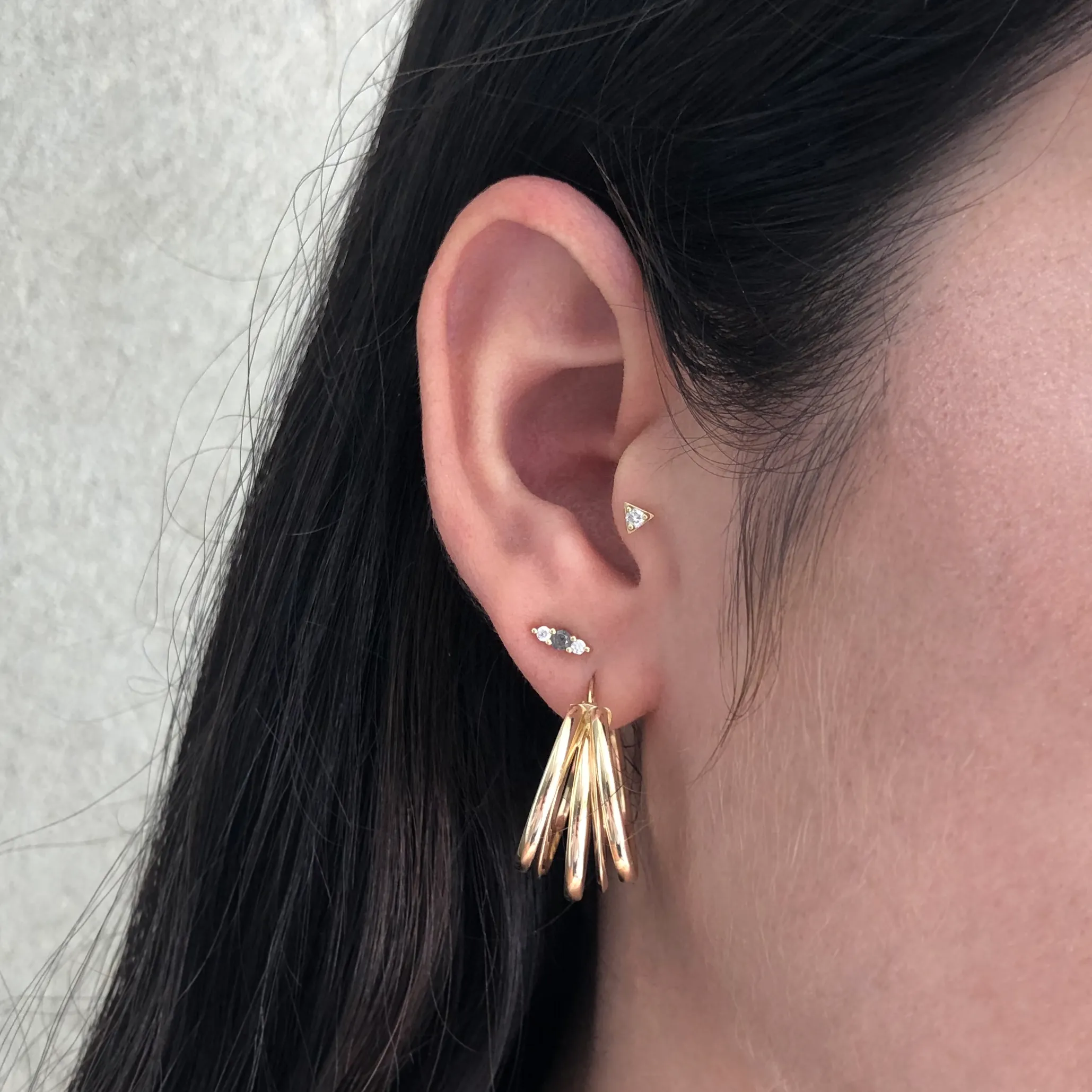 Erica gold hoop earring