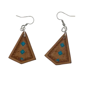 Geometric Leather Earrings