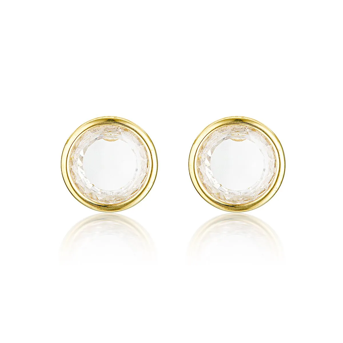 GEORGINI NOEL NIGHTS SLICED STONE EARRINGS GOLD