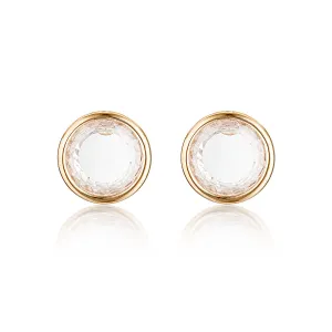 GEORGINI NOEL NIGHTS SLICED STONE EARRINGS ROSE GOLD