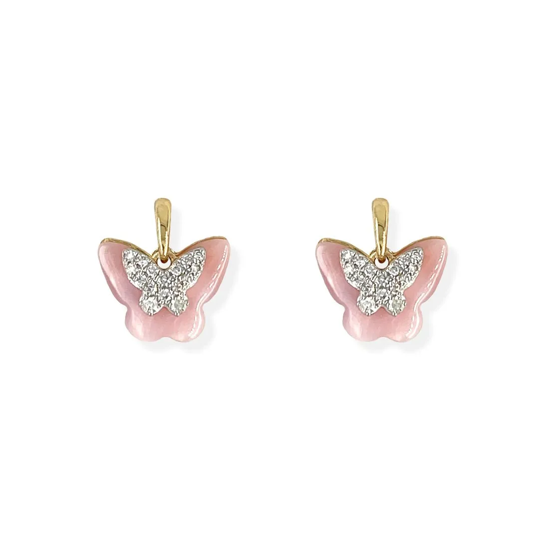Gold Butterfly Earrings