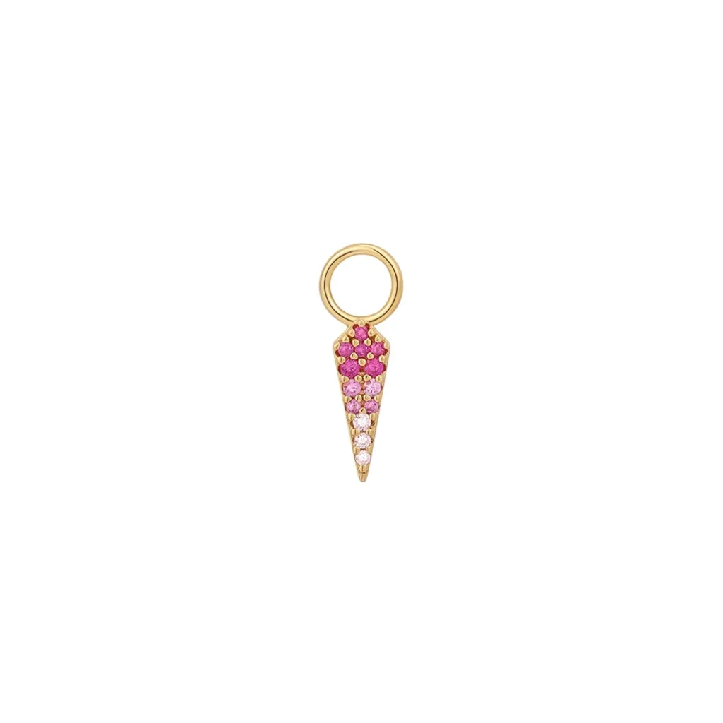 Gold Plated Pink Ombre Earring Charm by Ania Haie