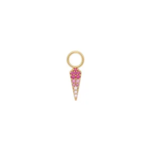 Gold Plated Pink Ombre Earring Charm by Ania Haie