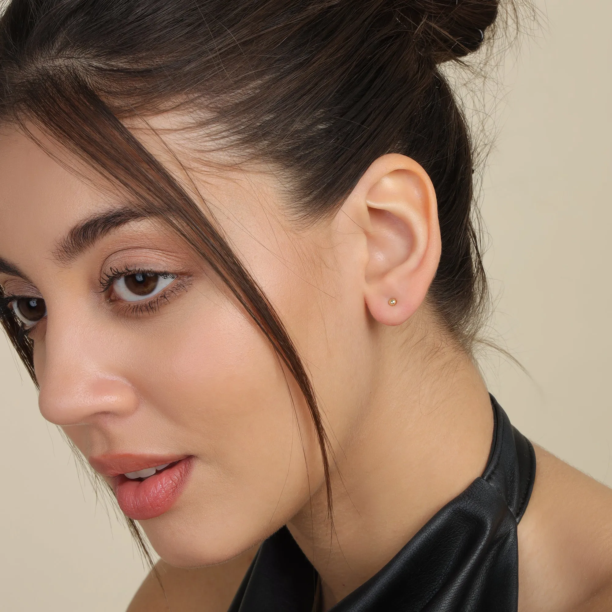 Golden Pearl Studs