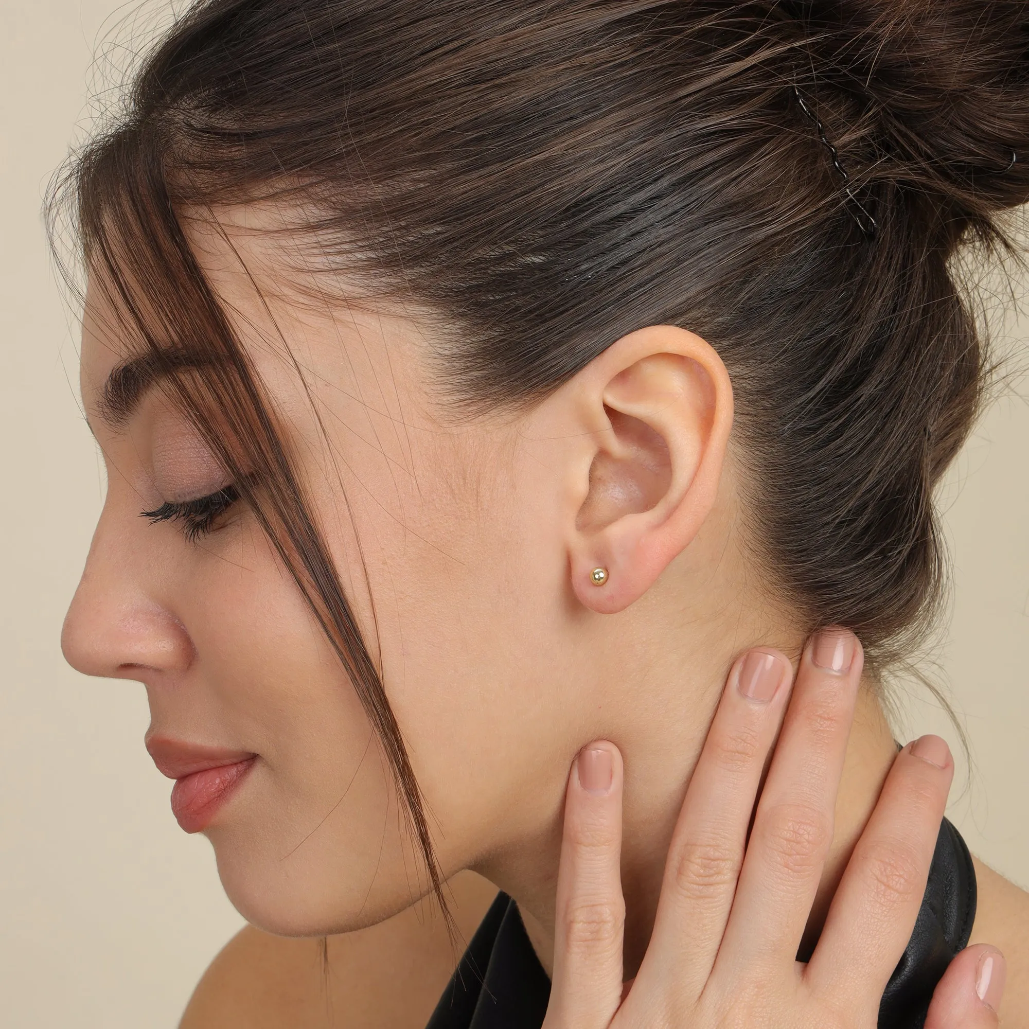 Golden Pearl Studs