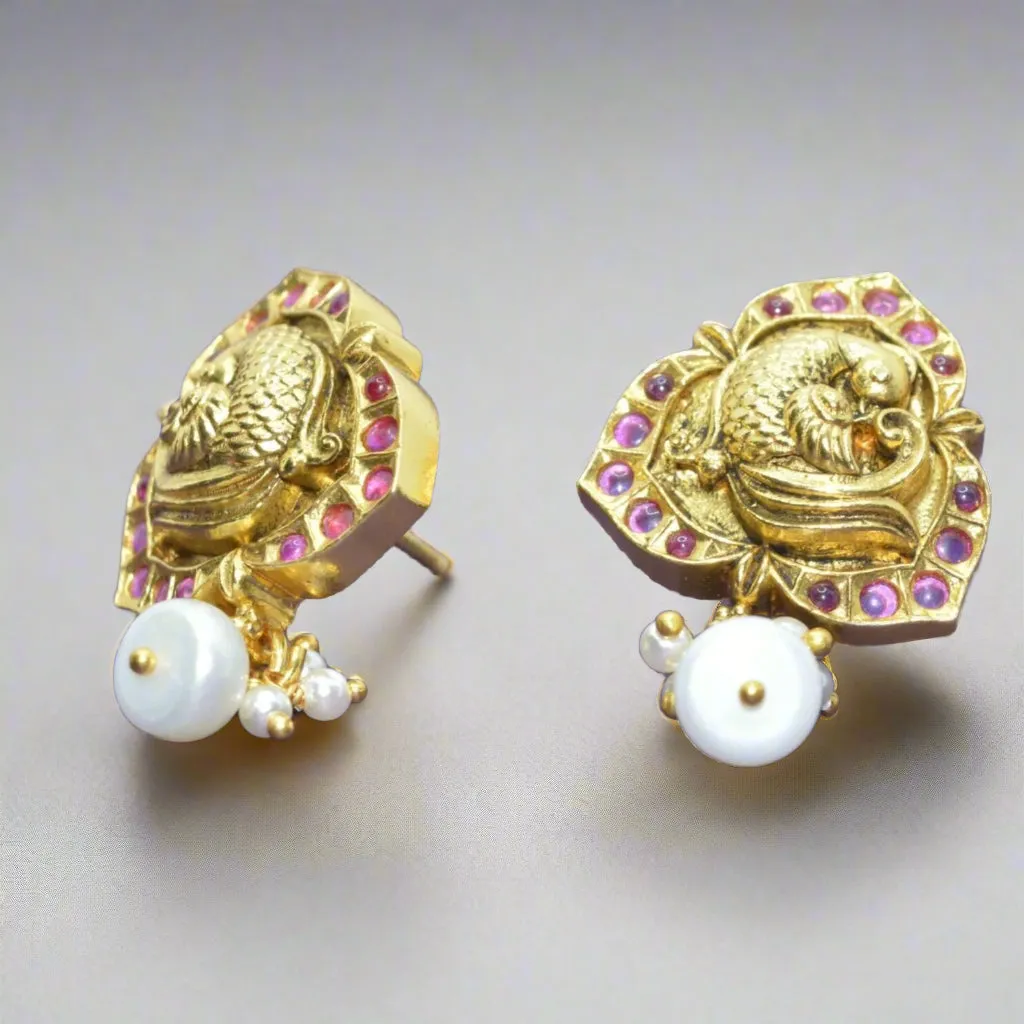 Graceful Embossed Earrings