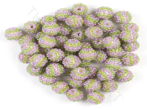 Green Purple Woven Beaded Beads