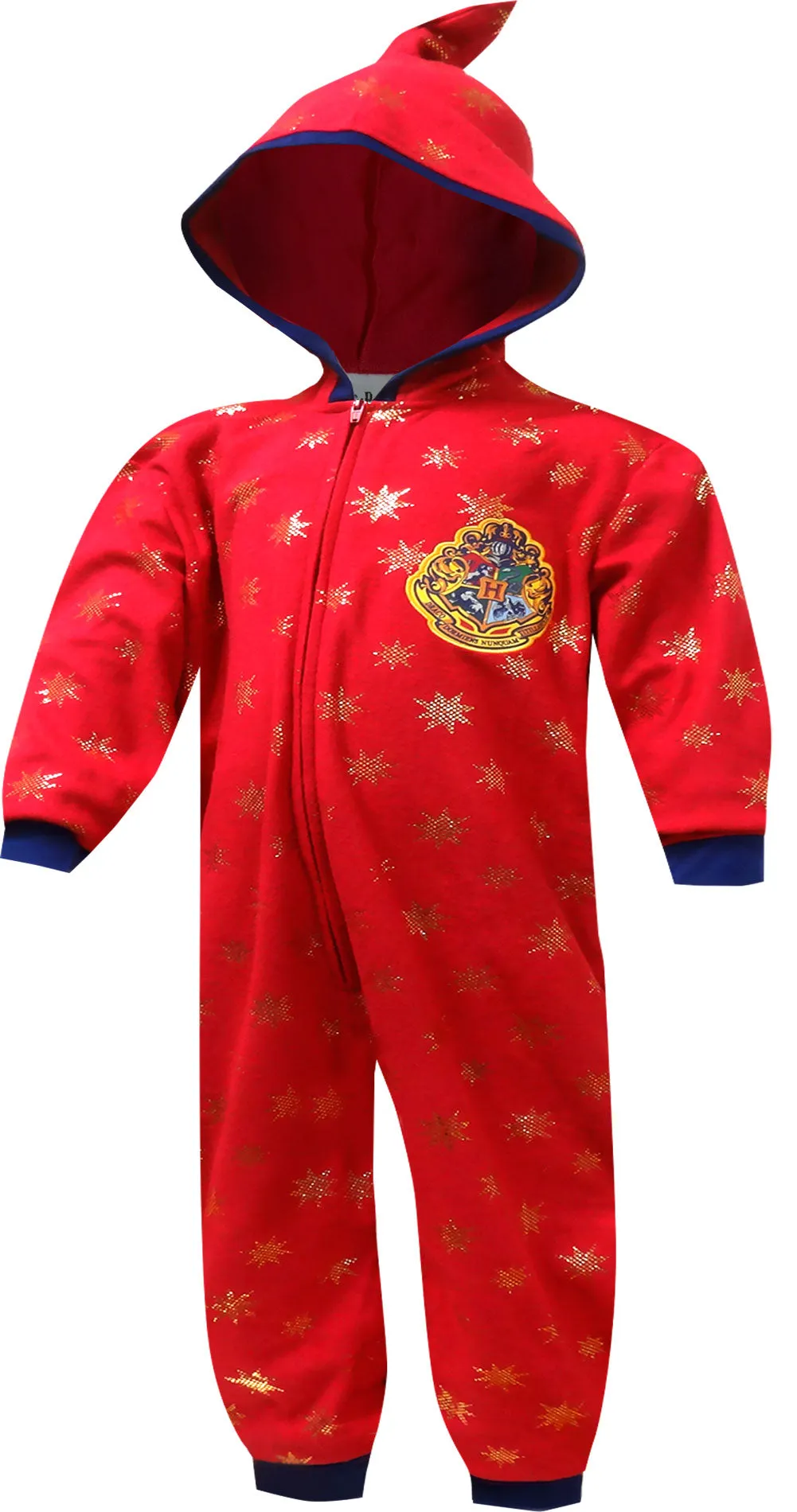 Harry Potter Hogwarts Crest Hooded One Piece Pajama