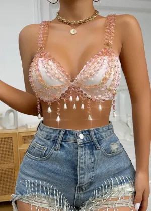 Hollow-Out Gem Bra-Top