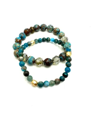 Jellyfish Agate Bracelet Set