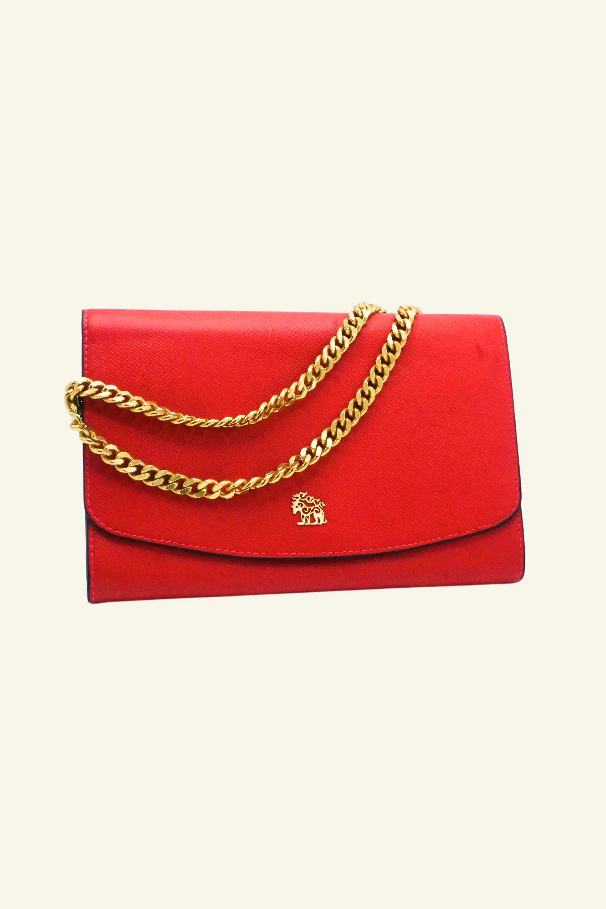 Leather Chain Clutch