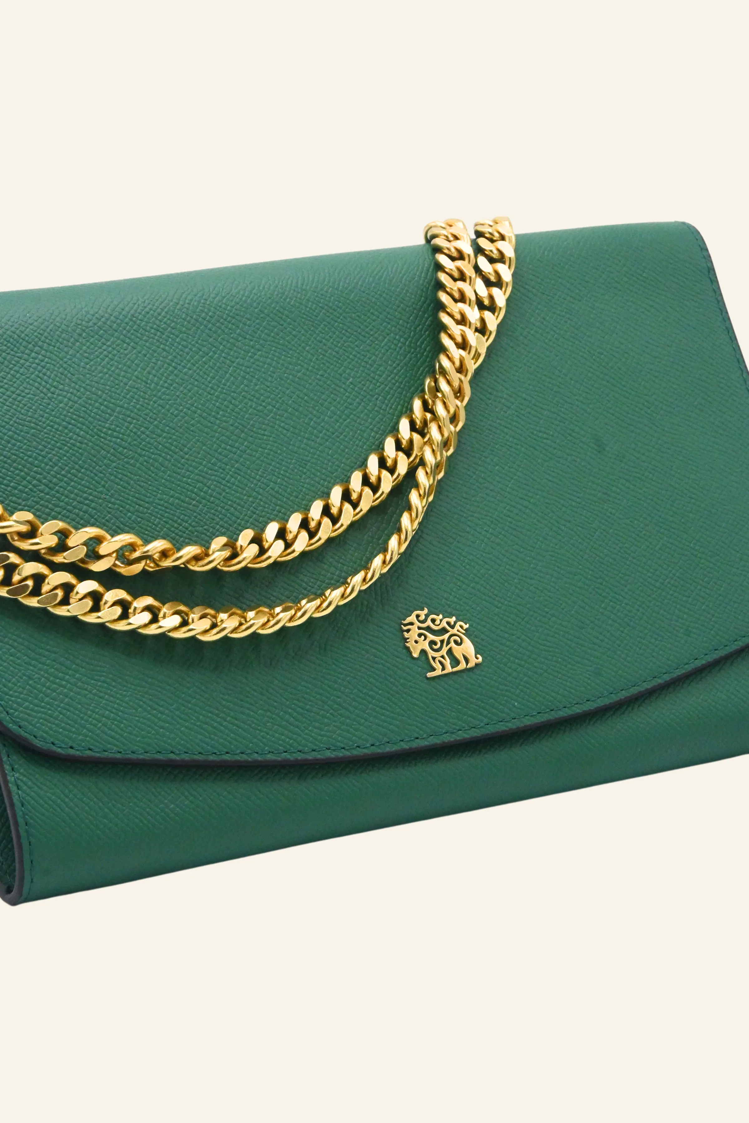 Leather Chain Clutch