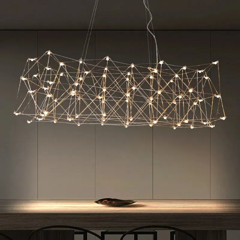 Mansion Elegant Stainless Steel Chandelier for Luxury Dining and Living Space