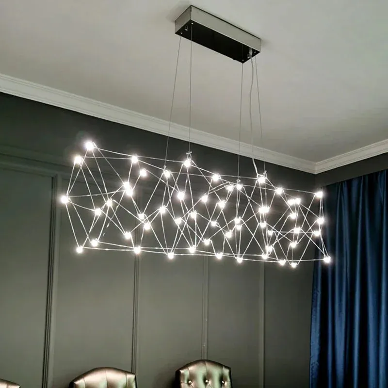 Mansion Elegant Stainless Steel Chandelier for Luxury Dining and Living Space