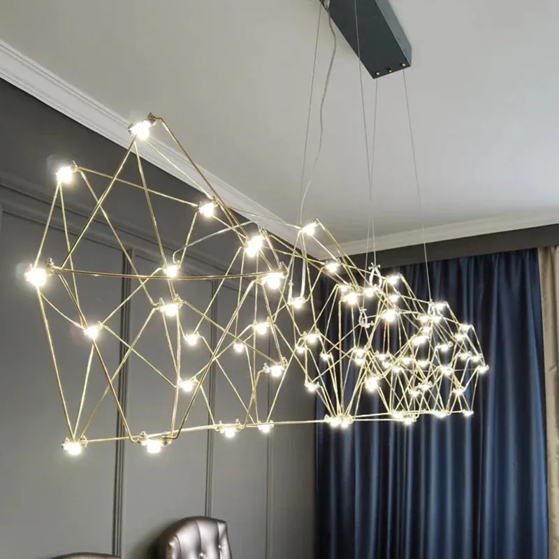 Mansion Elegant Stainless Steel Chandelier for Luxury Dining and Living Space