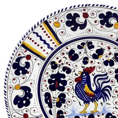 ORVIETO BLUE ROOSTER: Pre Pack Dinner Plate   Coupe Bowl   Mug