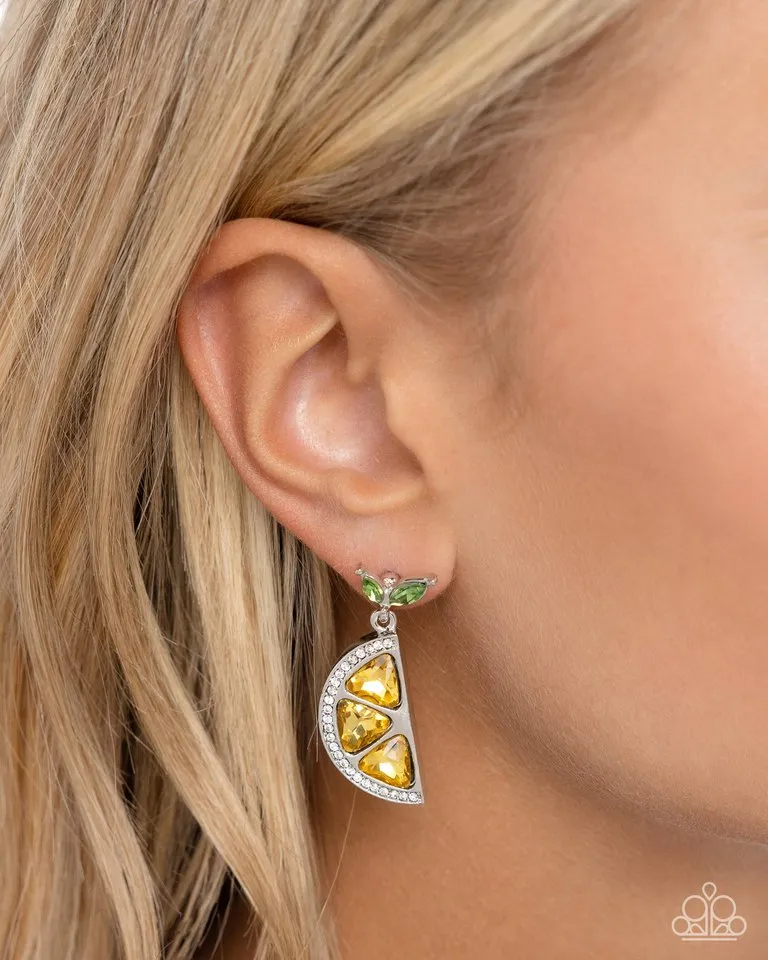 Paparazzi Earring ~ Lady Lemon - Yellow