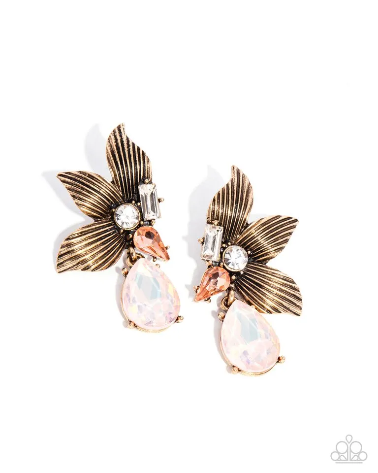 Paparazzi Earring ~ Showstopping Symphony - Orange