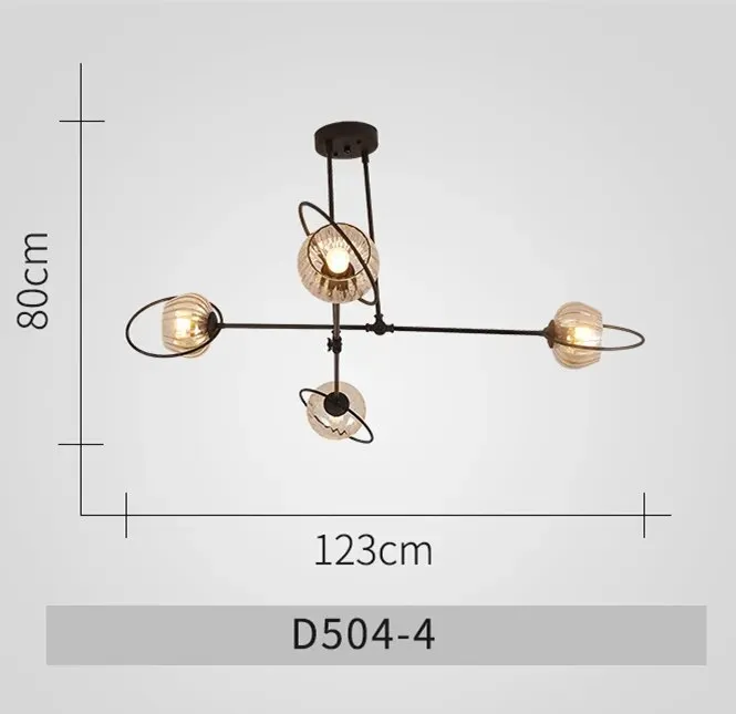 Paris - Nordic Lustre Gold Metal LED Chandelier: Elegant Glass Pendant Lighting for Living Spaces