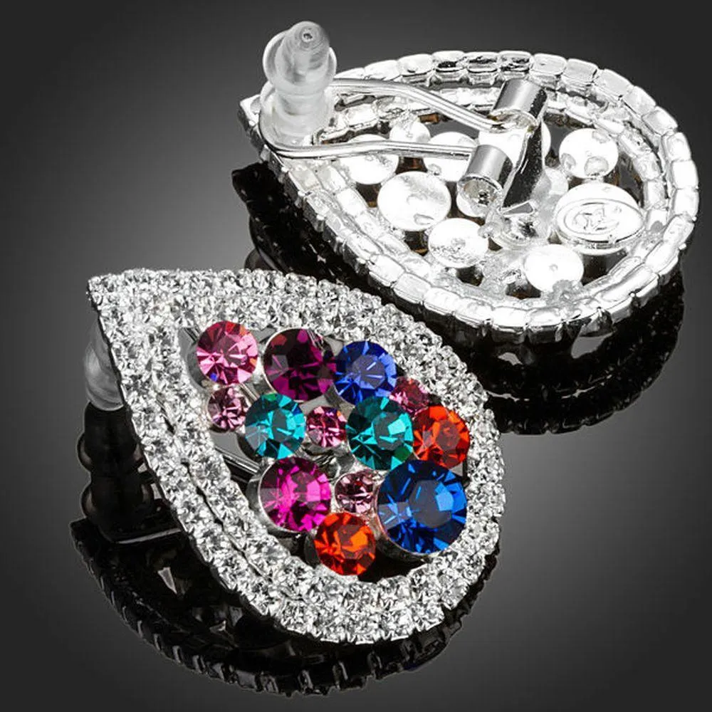 Pear Shaped Cubic Zirconia Stud Earrings